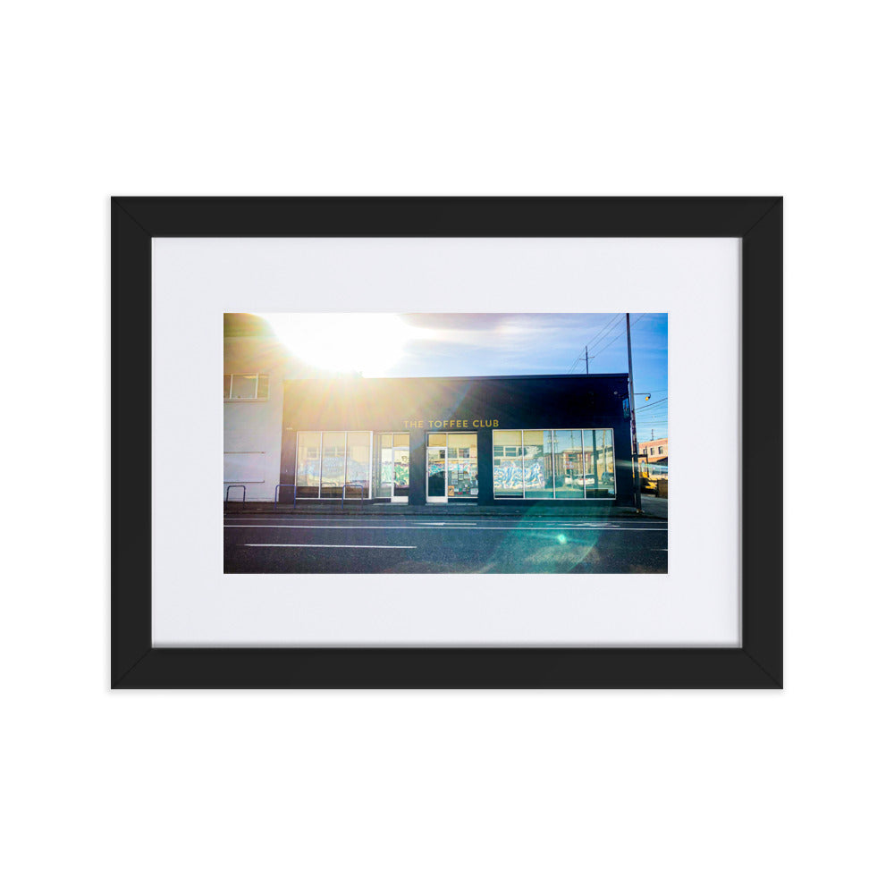 Toffee Club Portland Oregon Framed Print