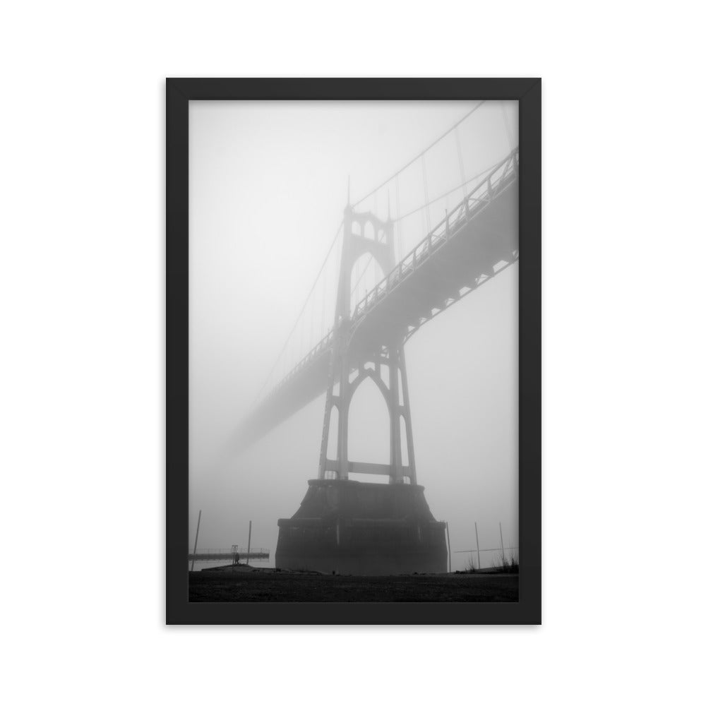 St. Johns in Fog Framed Photo