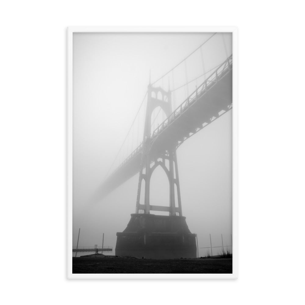 St. Johns in Fog Framed Photo