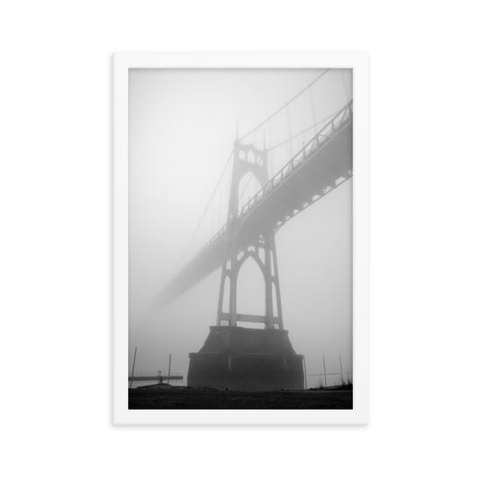 St. Johns in Fog Framed Photo