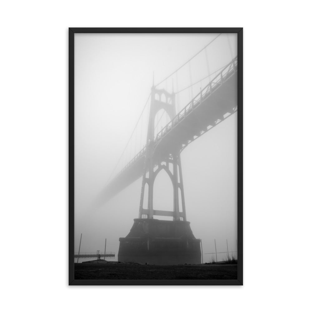 St. Johns in Fog Framed Photo