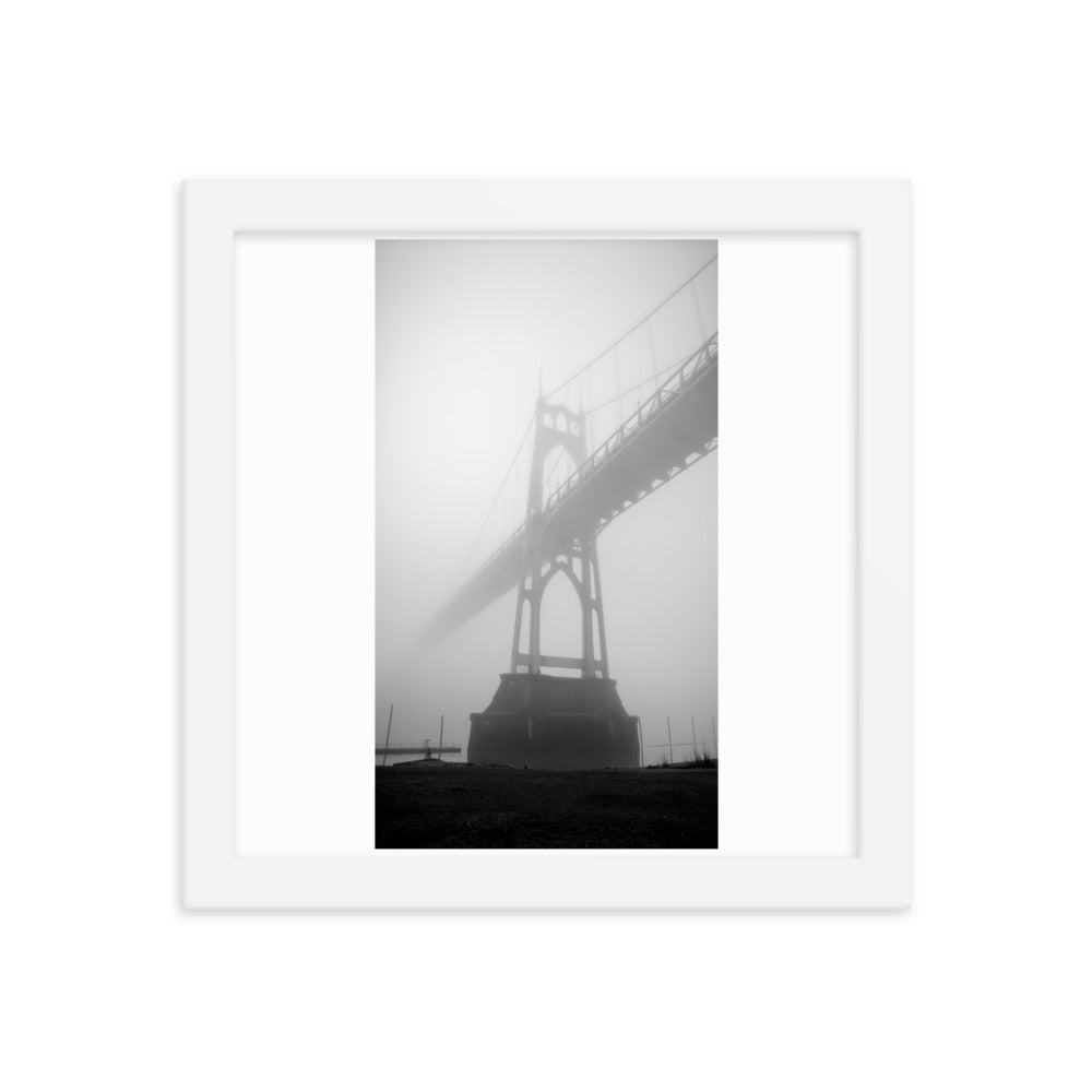 St. Johns in Fog Framed Photo