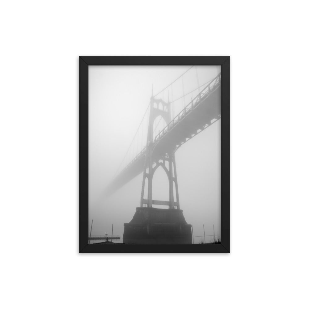 St. Johns in Fog Framed Photo