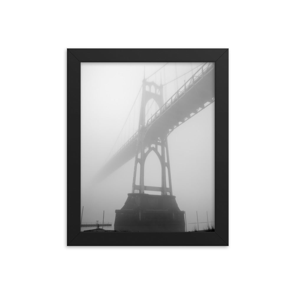 St. Johns in Fog Framed Photo